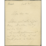 Lettre de Michel Bréal, directeur à l'Ecole des Hautes Etudes, à Armand du Mesnil, conseiller d'Etat, le 1er octobre 1890