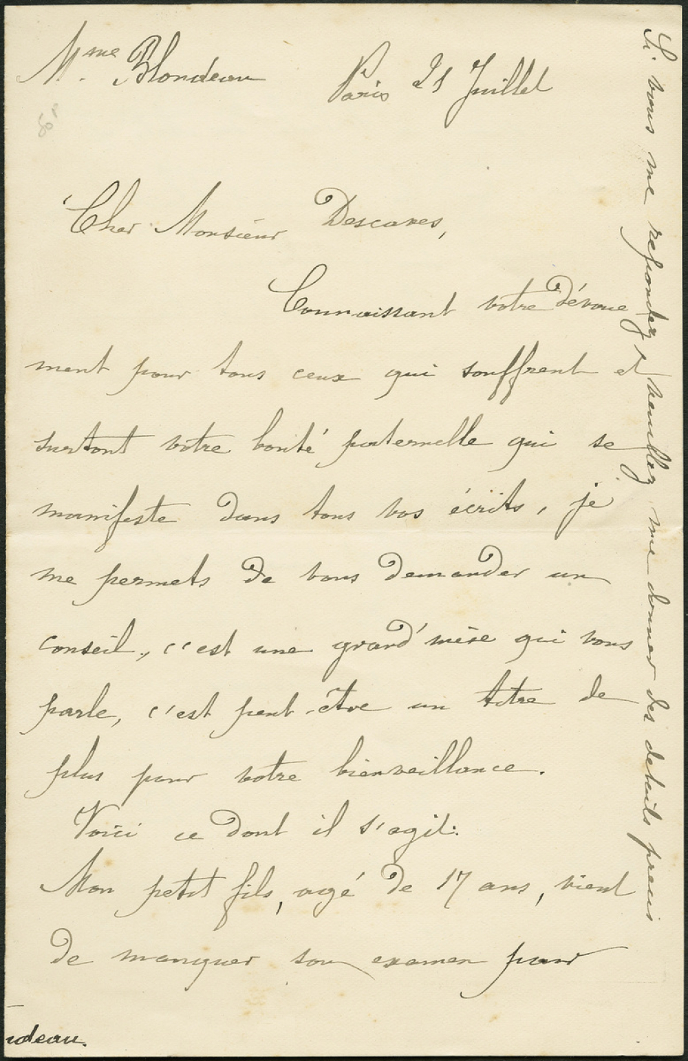 Lettre de recommandation d'un petit-fils