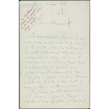 Lettre de Michel Bréal, directeur à l'Ecole des Hautes Etudes, à Armand du Mesnil, directeur de l’Enseignement supérieur au Ministère de l'Instruction publique, le 13 mai 1876