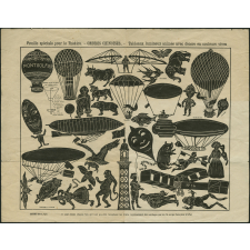 Planche d'ombres chinoises d'aéronefs