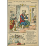 Le chat et les deux moineaux  : fable de Lafontaine