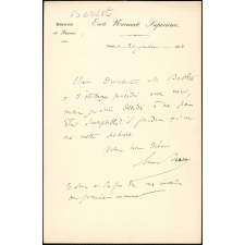 Lettre d'Ernest Bersot à Armand du Mesnil