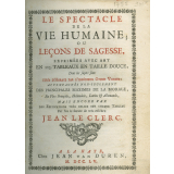 Le spectacle de la vie humaine ou leçons de sagesse, exprimées avec art en 103 tableaux en taille douce, dont les sujets sont tirés d'Horace par l'ingénieux Othon Vaenius : accompagnés non-seulement des principales maximes de la morale en Vers François, Hollandois, Latins & Allemands, mais encore par des Explications très belles sur chaque Tableau par feu le savant & très célèbre Jean Le Clerc