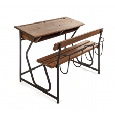 Pupitre biplace avec portes-cartable