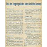 Halte aux attaques gaullistes contre les Ecoles Normales