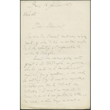 Lettre de Michel Bréal, directeur à l'Ecole des Hautes Etudes, à Armand du Mesnil, directeur de l’Enseignement supérieur au Ministère de l'Instruction publique, le 18 janvier 1877