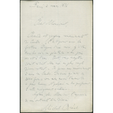 Lettre de Michel Bréal, directeur à l'Ecole des Hautes Etudes, à Armand du Mesnil, directeur de l'Enseignement supérieur au Ministère de l'Instruction publique, le 2 mars 1876