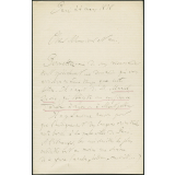 Lettre de Michel Bréal, directeur à l'Ecole des Hautes Etudes, à Armand du Mesnil, directeur de l’Enseignement supérieur au Ministère de l'Instruction publique, le 24 mars 1878