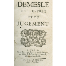 Demeslé de l'esprit et du jugement