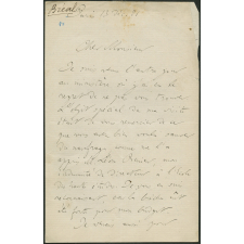 Lettre de Michel Bréal, Directeur à l'Ecole des Hautes Etudes, à Armand du Mesnil, directeur de l'Enseignement supérieur au Ministère de l'Instruction publique, le 13 décembre 1871