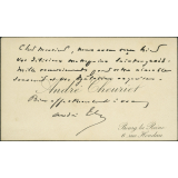 Lettre d'André Theuriet