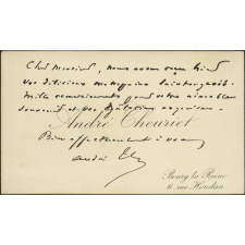 Lettre d'André Theuriet