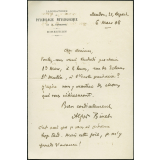 Lettre d'Alfred Binet à Lucien Descaves