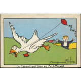 Le Canard qui joue au Cerf-Volant