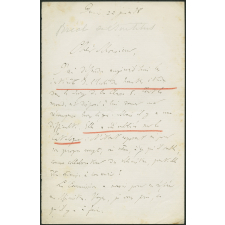 Lettre de Michel Bréal, directeur à l'Ecole des Hautes Etudes, à Armand du Mesnil, directeur de l’Enseignement supérieur au Ministère de l'Instruction publique, le 22 juin 1878