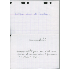 Ensemble de papiers définissant l'homosexualité