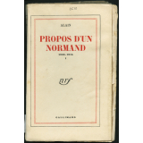 Propos d'un normand 1906-1914 volume I