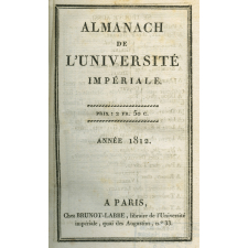 Almanach de l'université impériale, année 1812