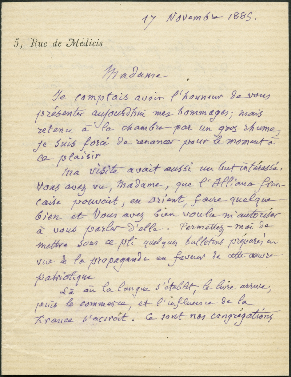 Lettre de Victor Duruy 