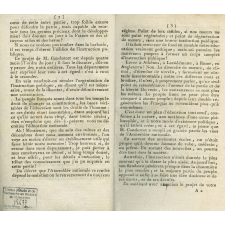 Opinion motivée sur le plan d'organisation générale  d'organisation de l'Instruction publique, présenté par M. Condorcet Au nom du Comité d'Instruction publique ; et projet de décret pour organiser promptement toutes les Ecoles primaires dans l'Empire français