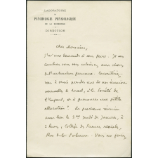 Lettre d'Alfred Binet à Lucien Descaves