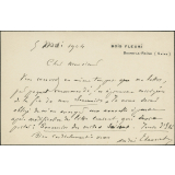 Lettre d'André Theuriet