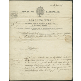 Lettre de l'Association paternelle des Chevaliers de l'Ordre royal et militaire de Saint-Louis et du Mérite militaire aux élèves du collège de Vaugirard