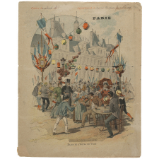 Place de l'Hôtel de Ville. Une fête nationale - Paris.