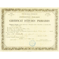 Certificat d'études primaires. 