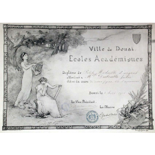 Ville de Douai - Ecoles Académiques. Diplôme de Médaille d'Argent.