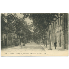 13 - Cahors - Collège de Jeunes Filles et Boulevard Gambetta.