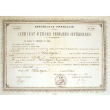 Certificat d'études primaires supérieures. 