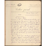 Cahier journalier. 