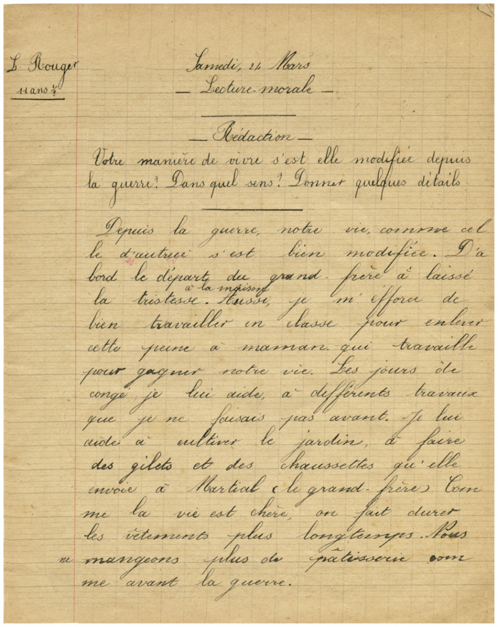 Cahier de Devoirs Journaliers.