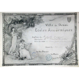 Ville de Douai - Ecoles Académiques. Diplôme de Médaille d'Argent.