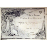 Ville de Douai - Ecoles Académiques. Diplôme de Médaille d'Argent.