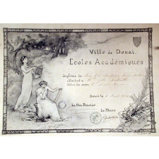 Ville de Douai - Ecoles Académiques. Diplôme de Médaille d'Argent.