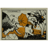 Cartes réclame. La maison du Progrès. A la campagne.