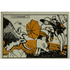 Cartes réclame. La maison du Progrès. A la campagne.