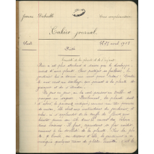 Cahier journalier.