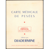 Carte médicale de pesées