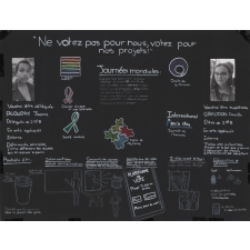 Affiche de profession de foi des élections au Conseil de la Vie Lycéenne (CVL) au lycée Jeanne d'Arc de Rouen