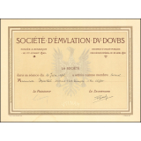 Admission dans la Société d'émulation du Doubs