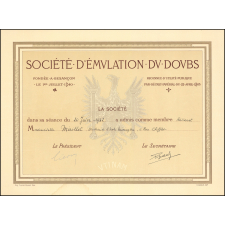 Admission dans la Société d'émulation du Doubs