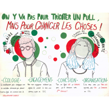 Affiche de profession de foi des élections au Conseil de la Vie Lycéenne (CVL) au lycée Jeanne d'Arc de Rouen