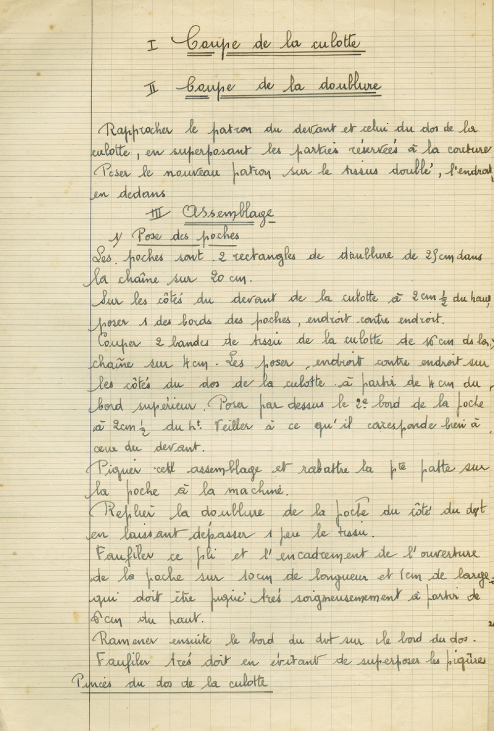 Cahier de couture