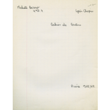 Cahier de couture
