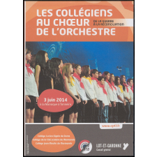 De la guerre à la réconciliation. Les collégiens au chœur de l'orchestre. Tonneins 3 juin 2014.