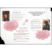 Affiche de profession de foi des élections au Conseil de la Vie Lycéenne (CVL) au lycée Jeanne d'Arc de Rouen