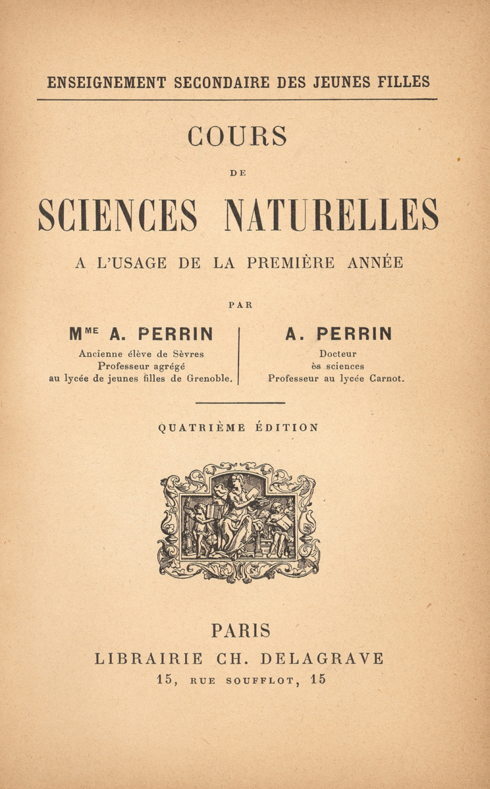 Cours de sciences naturelles à l'usage de la première année